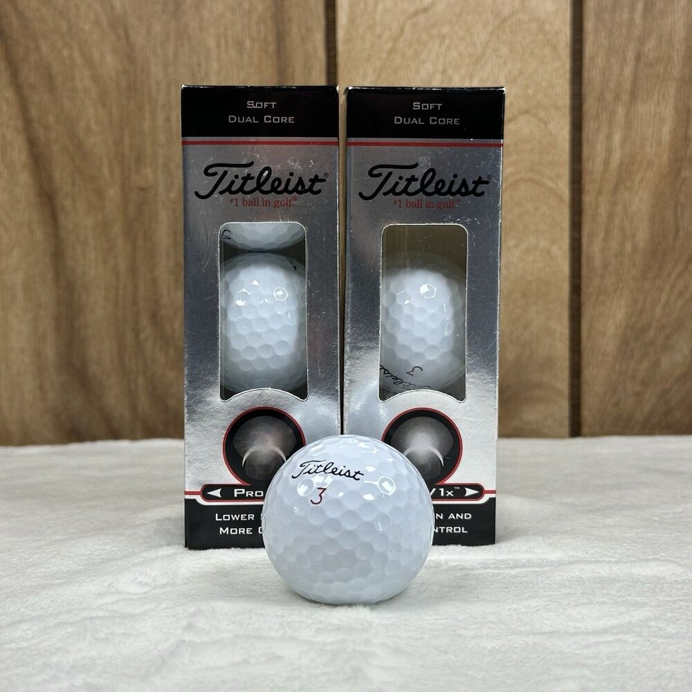 Vintage Titleist Pro V1x Golf Ball Sleeves Lot of 2 Soft Dual Core New Old Stock